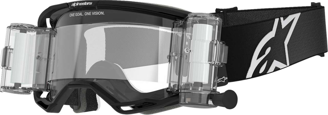 Alpinestars Vision 8 Roll-Off Goggle - Corp Black - Clear Len
