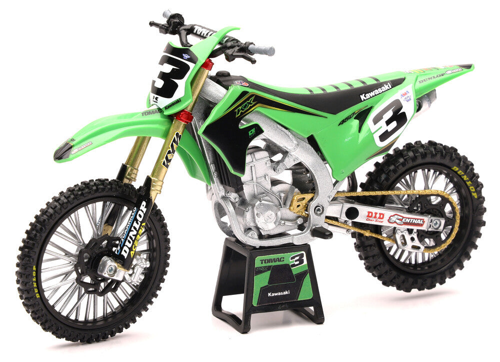 New Ray Toys 1:12 Scale Factory Kawasaki Eli Tomac #3 Bonus #1 Sticker