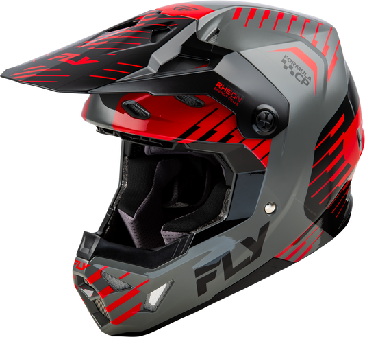 FLY Racing 2025 Formula CP Slice Helmet Grey/Red/Black