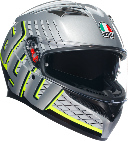 AGV K3 Helmet Fortify Gray/Black/Yellow Fluo