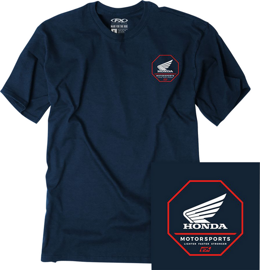 Factory Effex Honda Octagon T-Shirt Heather Navy