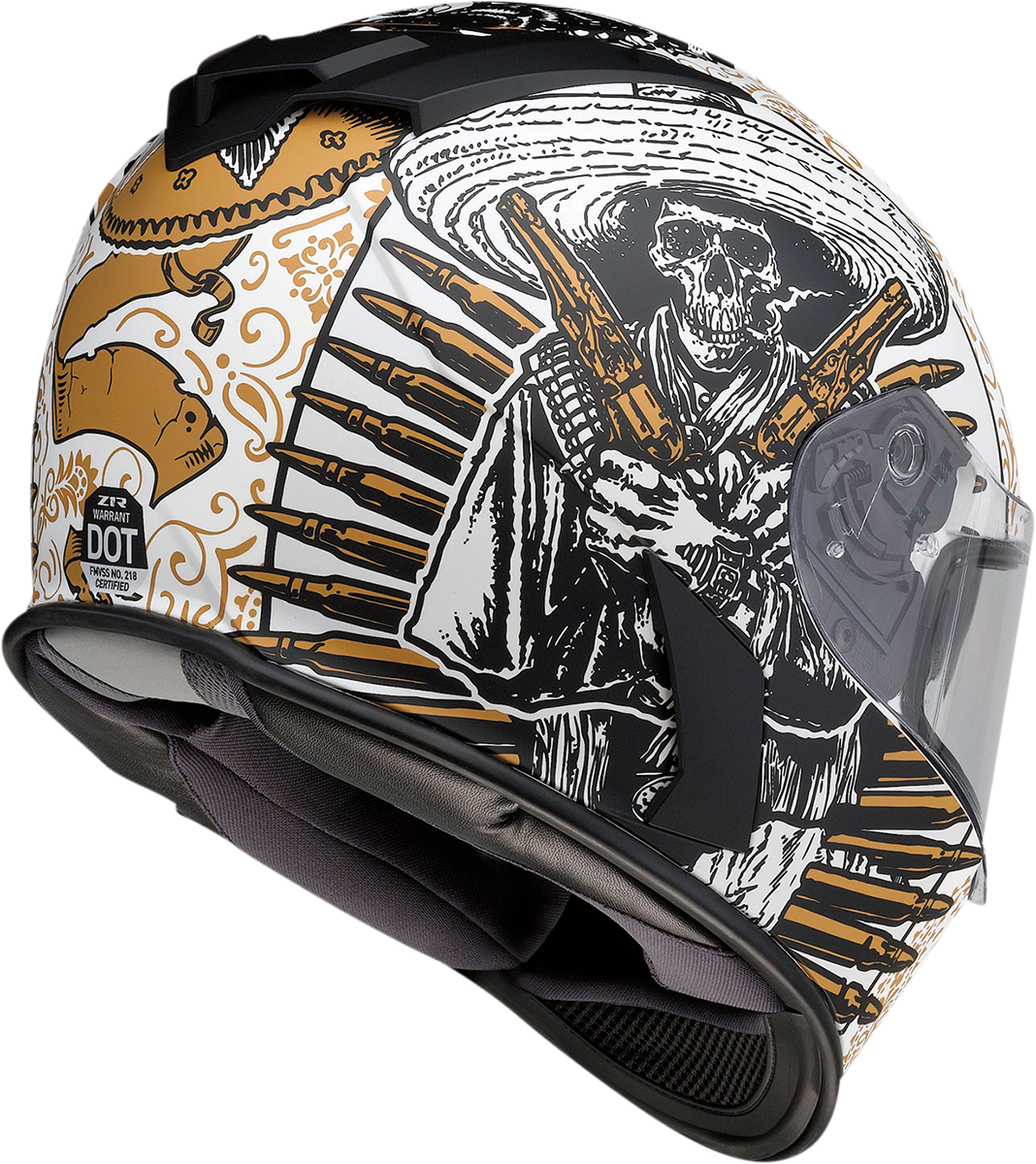 Z1R Warrant Sombrero Full Face Helmet White/Gold