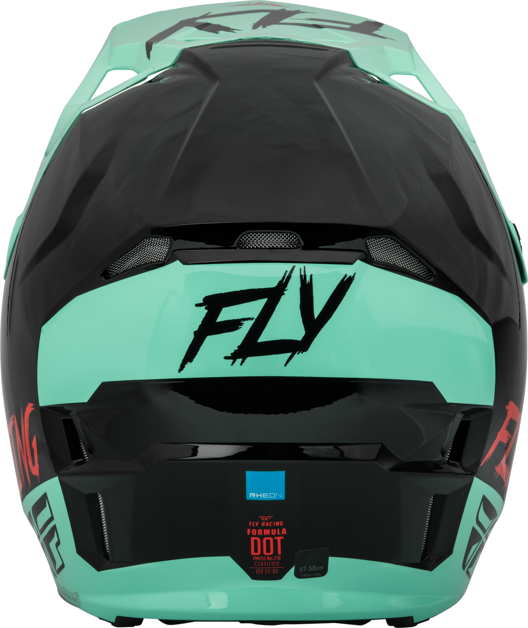 FLY Racing 2023 Youth Formula CP S.E. Rave Offroad Helmet Black/Mint/Red Youth Large