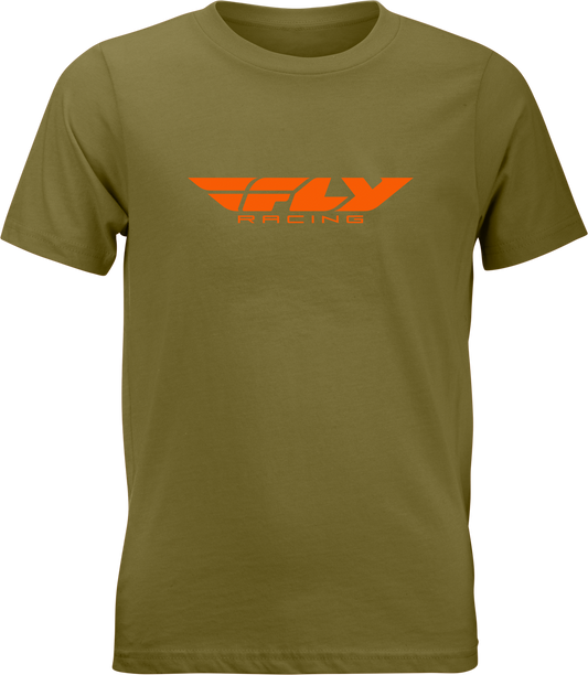 FLY Racing Youth FLY Corporate Tee Olive/Orange