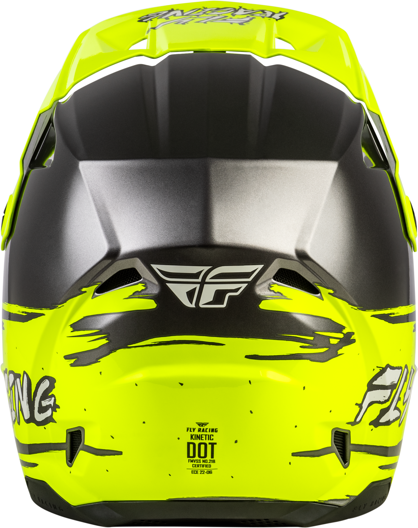 FLY Racing 2026 Youth Kinetic Surge Helmet Grey/Hi-Vis