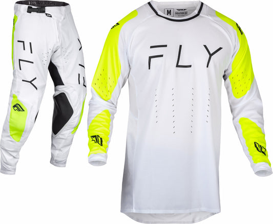FLY Racing 2024 Evolution DST Jersey Pant Combo White/Hi-Vis