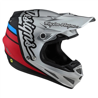 Troy Lee Designs 2021 SE4 Composite Offroad MIPS Helmet - Silhouette Silver/Black
