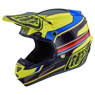 Troy Lee Designs 2021 SE4 Composite Offroad MIPS Helmet - Speed Yellow/Grey
