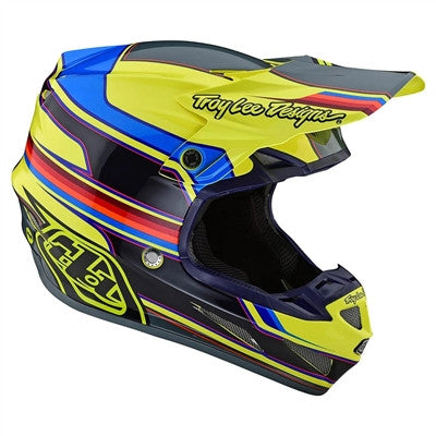 Troy Lee Designs 2021 SE4 Composite Offroad MIPS Helmet - Speed Yellow/Grey