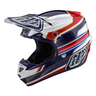 Troy Lee Designs 2021 SE4 Composite Offroad MIPS Helmet - Speed White/Red