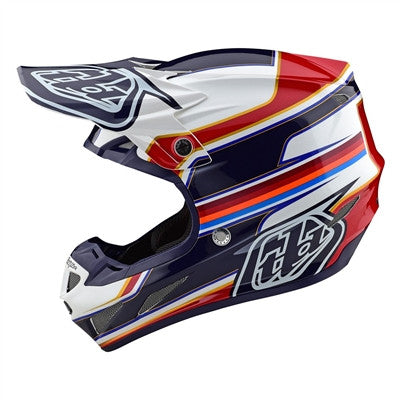 Troy Lee Designs 2021 SE4 Composite Offroad MIPS Helmet - Speed White/Red