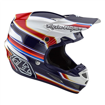 Troy Lee Designs 2021 SE4 Composite Offroad MIPS Helmet - Speed White/Red