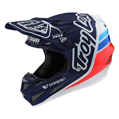 Troy Lee Designs 2021 SE4 Composite Offroad MIPS Helmet - Silhouette Team Navy/White
