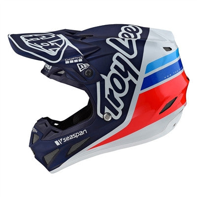 Troy Lee Designs 2021 SE4 Composite Offroad MIPS Helmet - Silhouette Team Navy/White