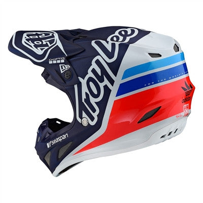 Troy Lee Designs 2021 SE4 Composite Offroad MIPS Helmet - Silhouette Team Navy/White