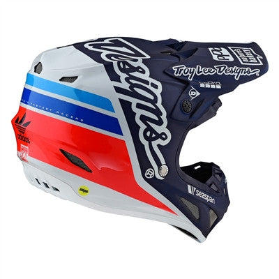 Troy Lee Designs 2021 SE4 Composite Offroad MIPS Helmet - Silhouette Team Navy/White