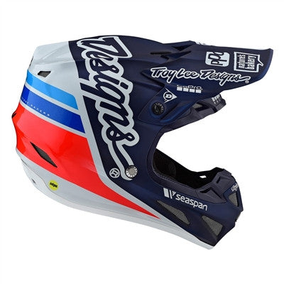 Troy Lee Designs 2021 SE4 Composite Offroad MIPS Helmet - Silhouette Team Navy/White