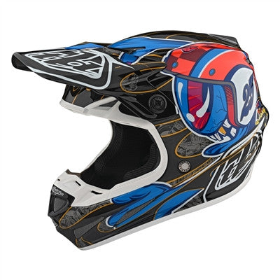 Troy Lee Designs 2020 SE4 Carbon Offroad MIPS Helmet - Eyeball Black/Red