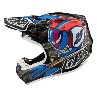 Troy Lee Designs 2020 SE4 Carbon Offroad MIPS Helmet - Eyeball Black/Red