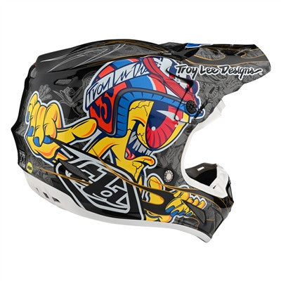 Troy Lee Designs 2020 SE4 Carbon Offroad MIPS Helmet - Eyeball Black/Red