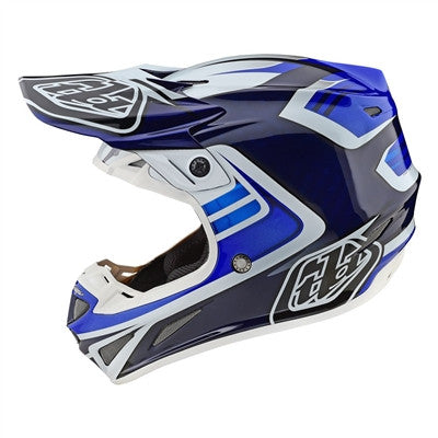 Troy Lee Designs 2020 SE4 Carbon Offroad MIPS Helmet - Flash Blue/White