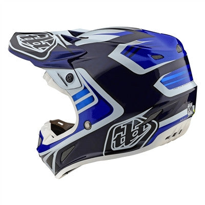 Troy Lee Designs 2020 SE4 Carbon Offroad MIPS Helmet - Flash Blue/White