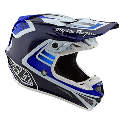 Troy Lee Designs 2020 SE4 Carbon Offroad MIPS Helmet - Flash Blue/White