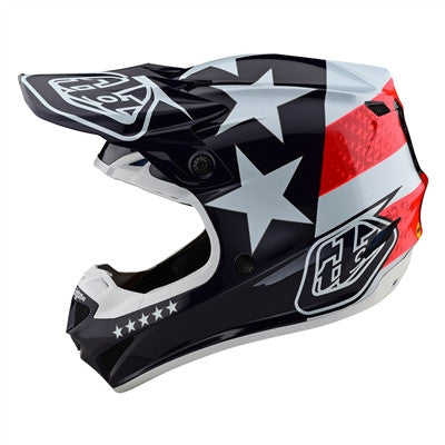 Troy Lee Designs 2021 SE4 Polyacrylite Offroad MIPS Helmet - Freedom Red/White