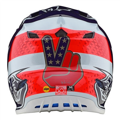 Troy Lee Designs 2021 SE4 Polyacrylite Offroad MIPS Helmet - Freedom Red/White