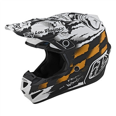 Troy Lee Designs 2022 SE4 Polyacrylite MIPS Helmet - Strike White/Black