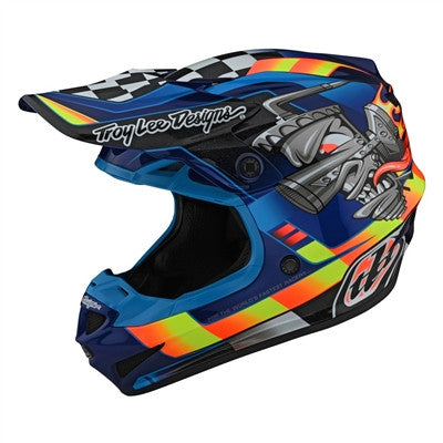 Troy Lee Designs 2022 SE4 Polyacrylite MIPS Helmet - Carb Blue