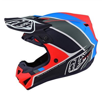 Troy Lee Designs 2021 SE4 Polyacrylite Offroad MIPS Helmet - Beta Orange/Navy
