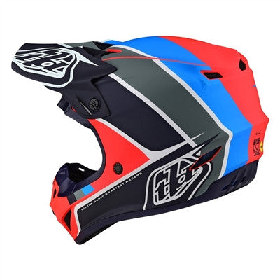 Troy Lee Designs 2021 SE4 Polyacrylite Offroad MIPS Helmet - Beta Orange/Navy