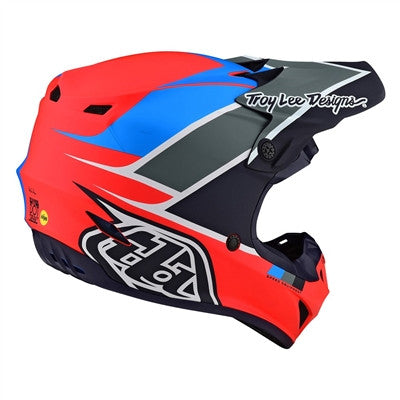 Troy Lee Designs 2021 SE4 Polyacrylite Offroad MIPS Helmet - Beta Orange/Navy