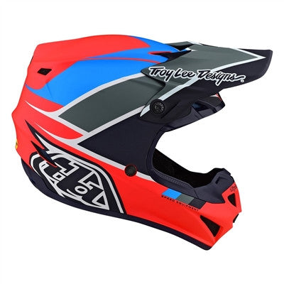 Troy Lee Designs 2021 SE4 Polyacrylite Offroad MIPS Helmet - Beta Orange/Navy