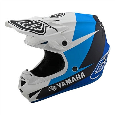 Troy Lee Designs SE4 Polyacrylite Offroad MIPS Helmet - TLD Yamaha L4 White/Blue