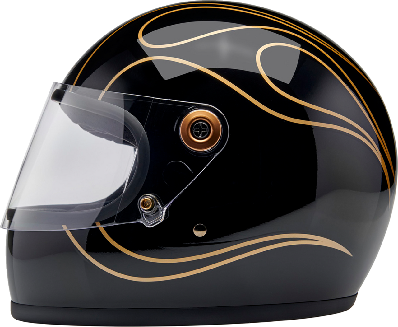 Biltwell Gringo S Full Face Helmet Gloss Black Flames