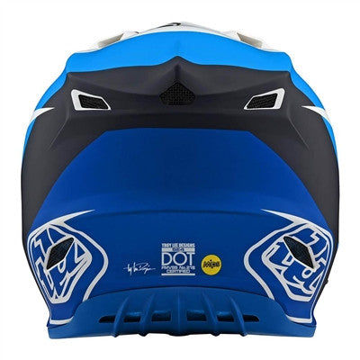 Troy Lee Designs Youth SE4 Polyacrylite Offroad Helmet - TLD Yamaha L4 White/Blue