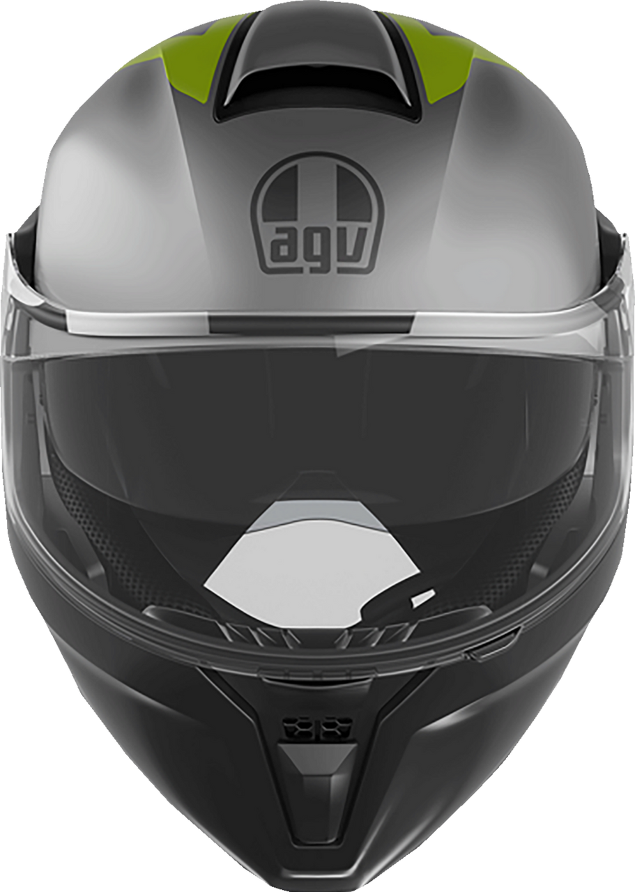 AGV Streetmodular Modular Helmet Resia Matte Gray/Black/Yellow Fluo
