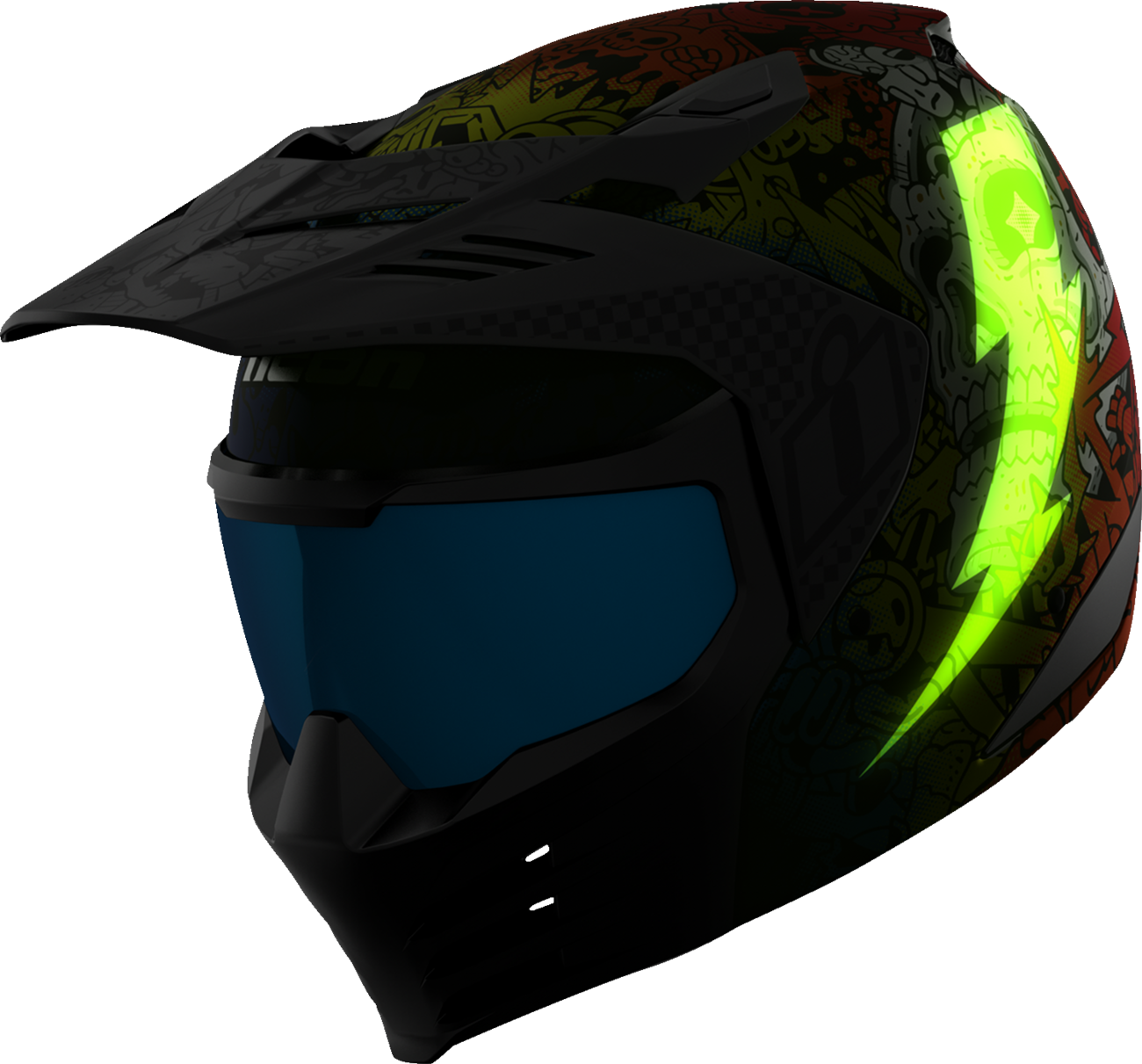 ICON Elsinore Helmet Doodle 3 White