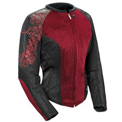 Joe Rocket Womens Cleo 2.2 Mesh Jacket - Wine/Black/Black