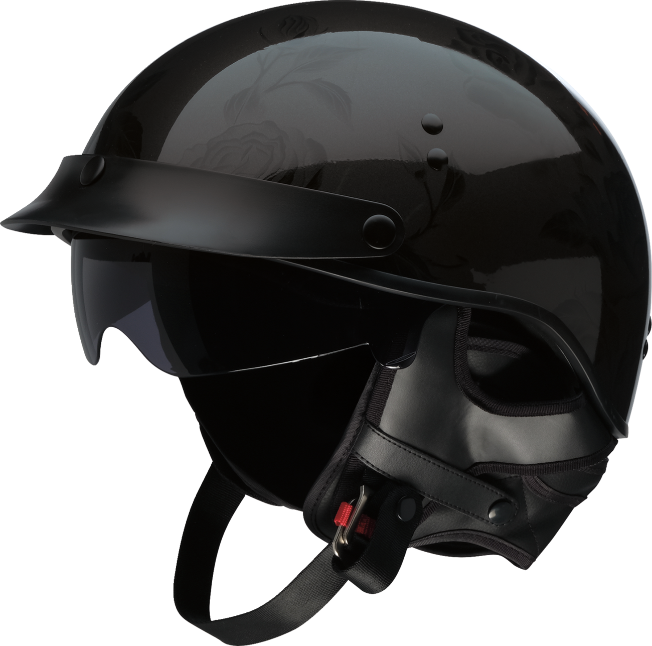 Z1R Vagrant NC Half Cruiser Helmet Rose Black