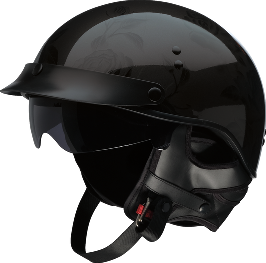 Z1R Vagrant NC Half Cruiser Helmet Rose Black