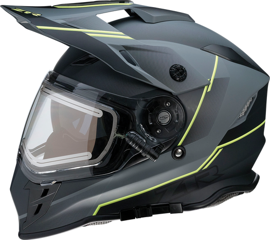 Z1R Range Bladestorm Snow Electric Helmet Gray/Black/Hi-Viz Yellow