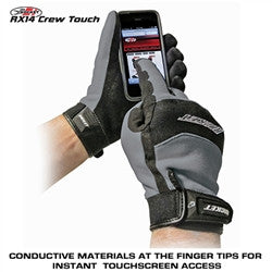 Joe Rocket Honda Crew Touch Textile Glove - Red / Black