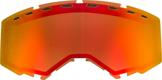 FLY RACING - FLB-025 - DUAL LENS WITH VENTS ADULT RED MIRROR/BROWN
