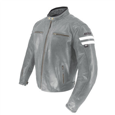 Joe Rocket Classic 92 Leather Jacket - Grey/White