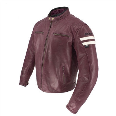 Joe Rocket Classic 92 Leather Jacket - Ox Blood/Cream