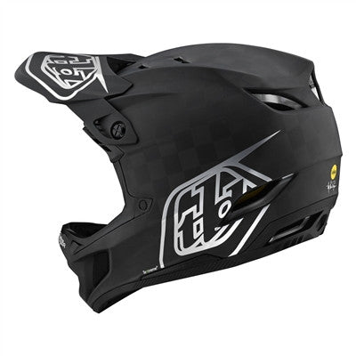 Troy Lee Designs D4 Carbon MIPS Cycling Helmet - Stealth Black/Silver
