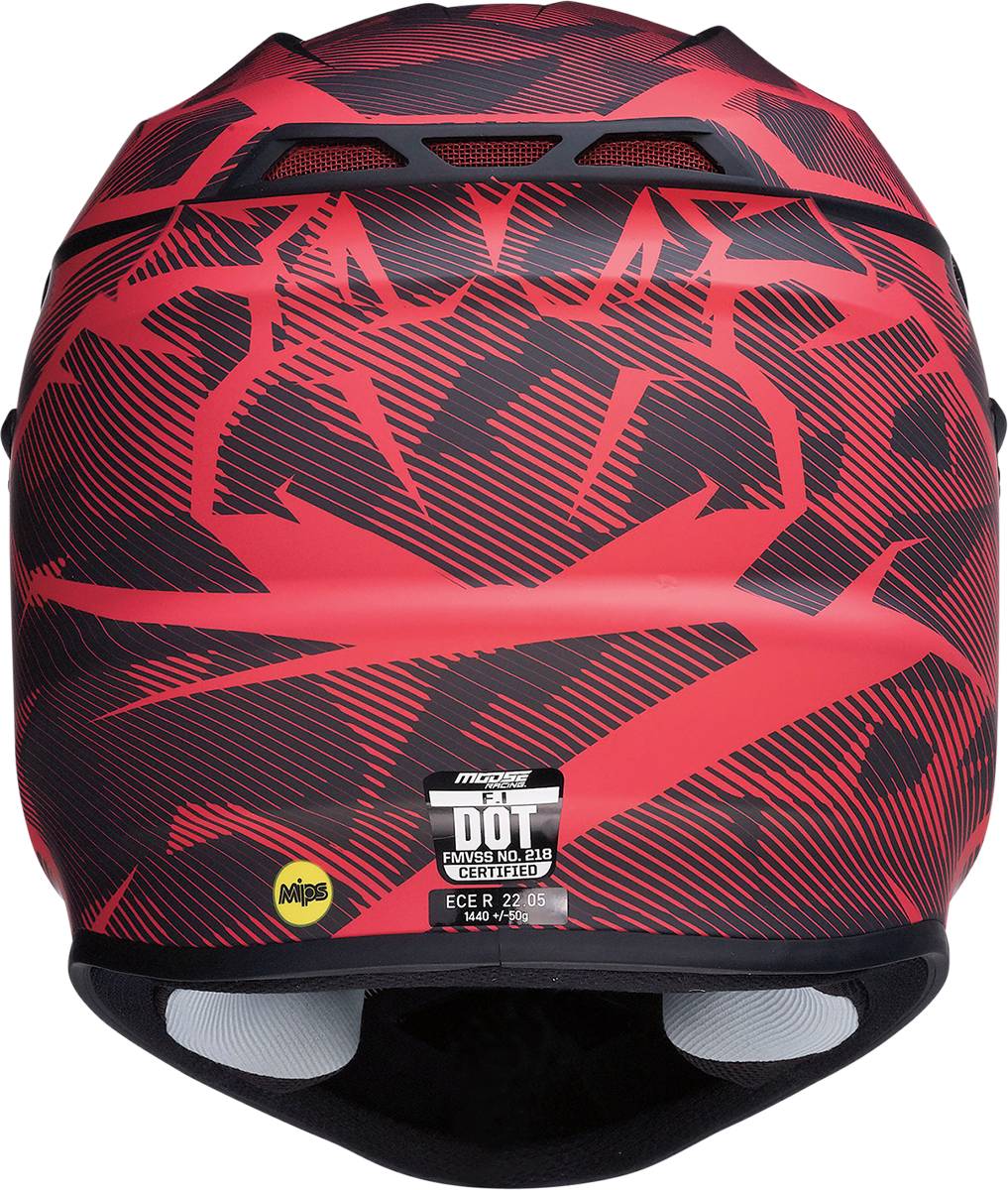 Moose Racing F.I. Agroid Camo MIPS Helmet Red/Black